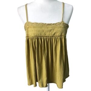 J. Crew Mustard Yellow Spaghetti Strap Tank Top